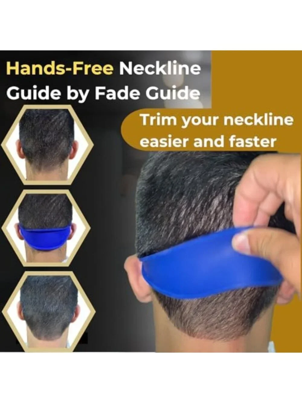 Hands-Free Haircut Guide for Men – Silicone Template for DIY Self-Cutting